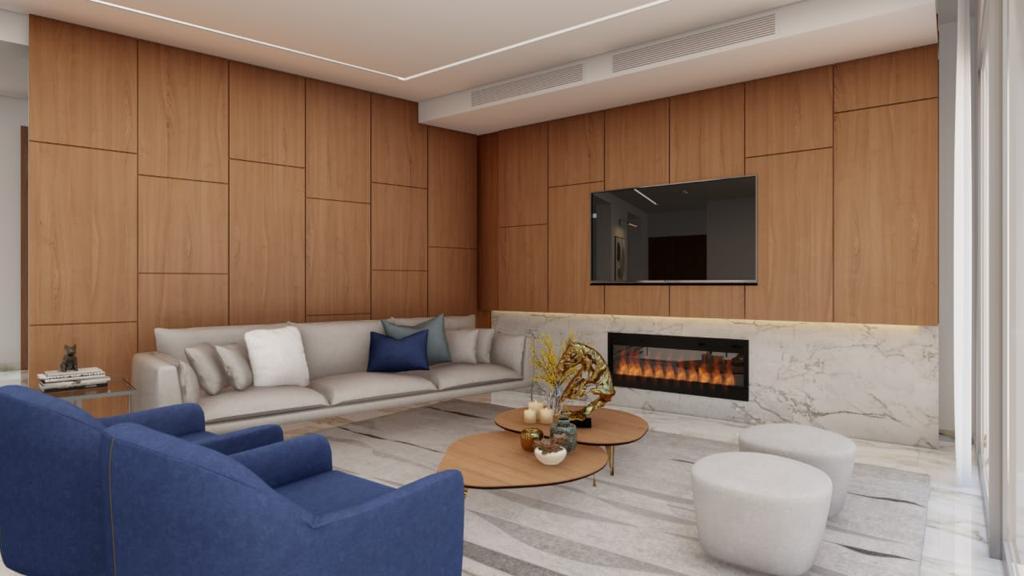 Wohnzimmer Kamin